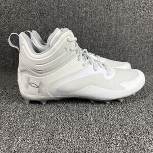Under Armour Command MC Mid Lacrosse Cleats Men's Size 11 White 3025639-100